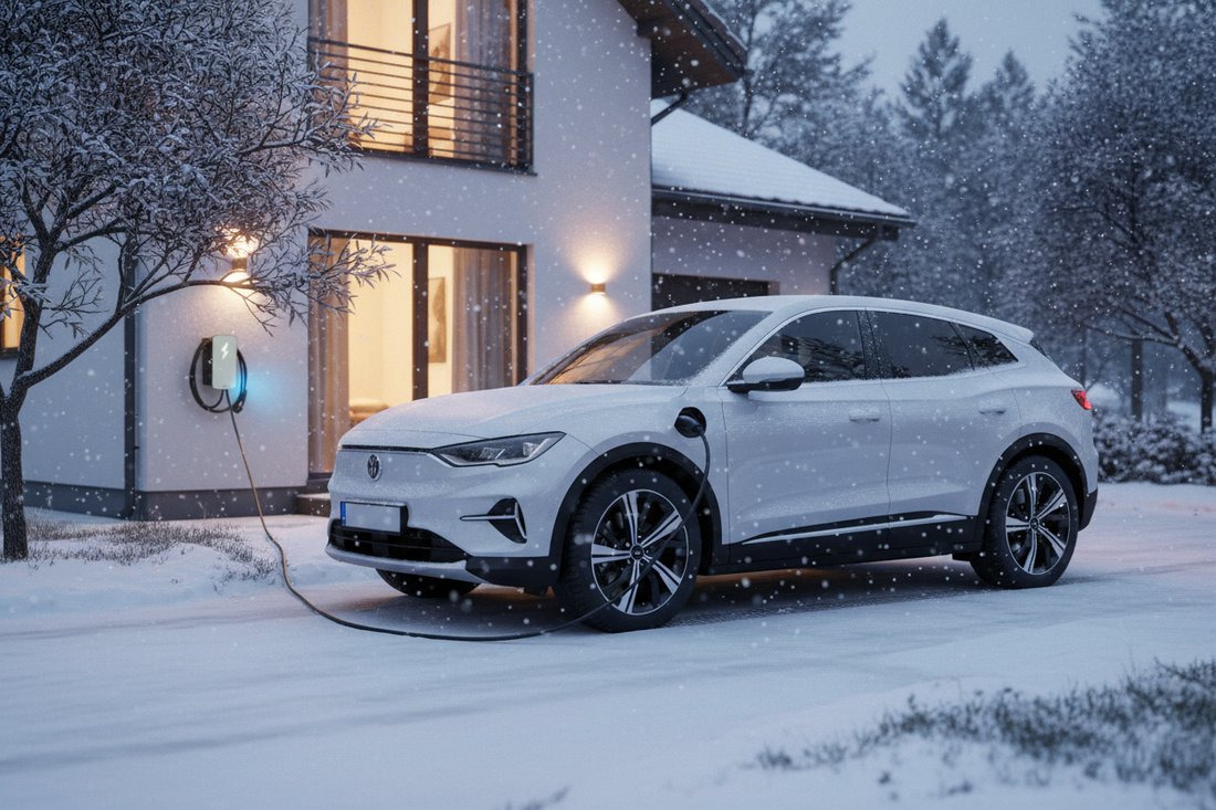 Nocne ładowanie samochodu elektrycznego zimą – dlaczego warto podłączyć auto przed snem?