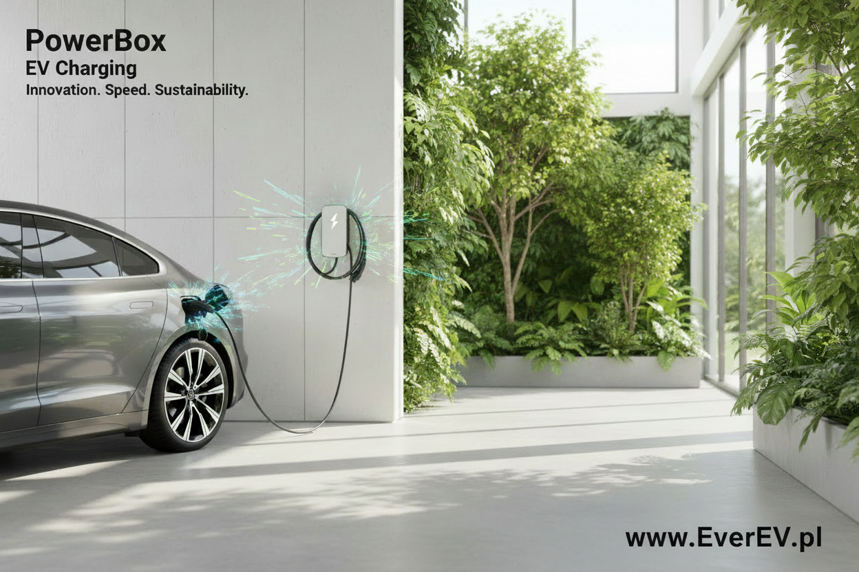 PowerBox lifestyle - ładowanie w nowoczesnym garażu - www.EverEV.pl